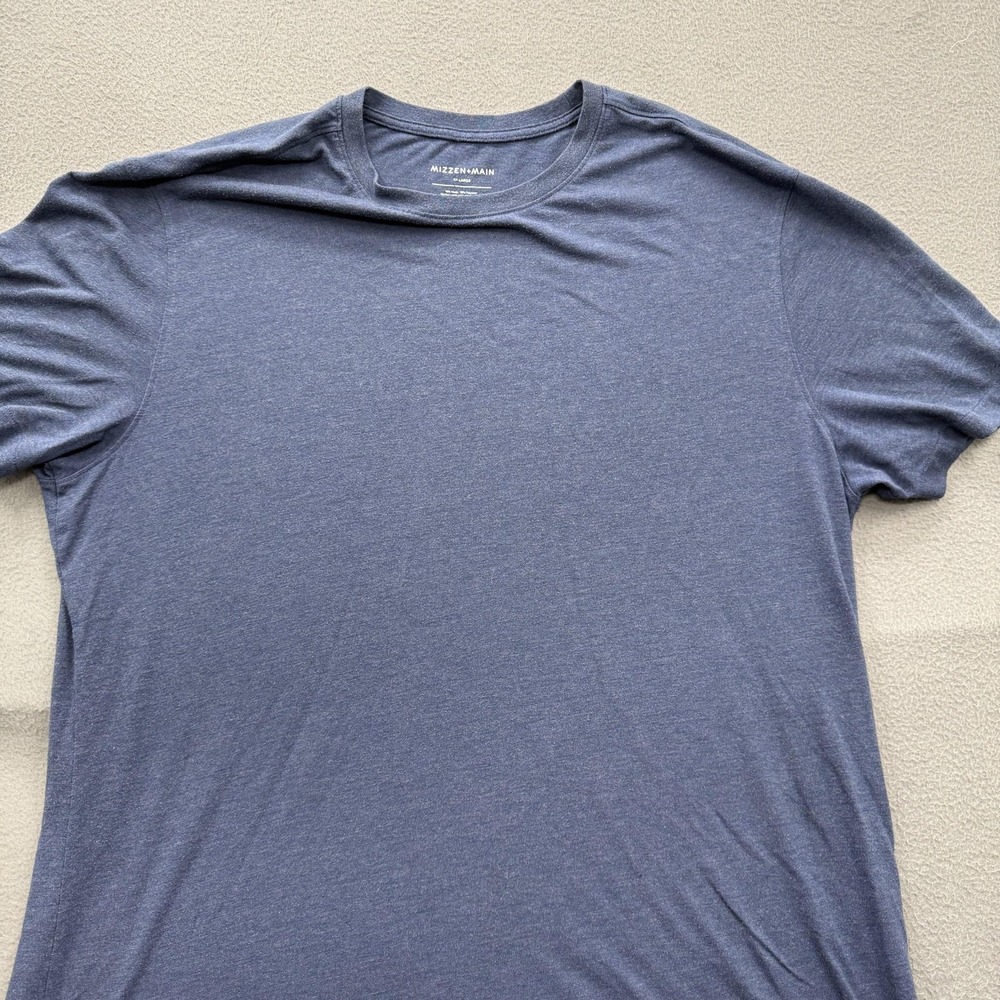 Mizzen+Main Shirt Mens 2XL Blue Modal Polyester Soft Crewneck Tagless Tee - Picture 8 of 8